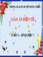 Bài giảng Hình học lớp 7 - Tiết 5: Các góc tạo bởi một đường thẳng cắt hai đường thẳng