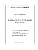 (SKKN HAY NHẤT) một số giải pháp khắc phục khó khăn khi học sinh giải toán có lời văn có nội dung hình học cho học sinh lớp 3 