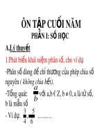 Bài giảng Đại số lớp 6: Ôn tập cuối năm