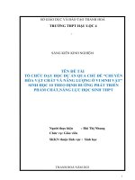 (SKKN HAY NHẤT) tổ chức dạy học dự án qua chủ đề “dinh dưỡng, chuyển hóa vật chất và năng lượng ở vi sinh vật”  sinh học 10 theo định hướng phát triển phẩm chất, năng lực học sinh thpt 
