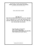 (SKKN HAY NHẤT) một số GIẢI PHÁP bồi DƯỠNG NĂNG lực CHO đội NGŨ cán bộ QUẢN lý, GIÁO VIÊN NHẰM đáp ỨNG CHƯƠNG TRÌNH GDPT 2018 cấp TIỂU học TRÊN địa bàn THÀNH PHỐ THANH hóa 