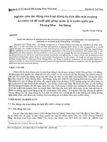 Nghiên cứu tác động của hoạt động du lịch đến môi trường tự nhiên và đề xuất giải pháp quản lý ở vườn quốc gia phong nha   kẻ bàng 
