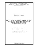 (SKKN HAY NHẤT) một số giải pháp lồng ghép tích hợp nội dung giáo dục dinh dưỡng và vệ sinh an toàn thực phẩm cho trẻ 5   6 tuổi ở trường mầm non nga yên 