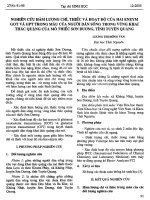 Nghiên cứu hàm lượng chì, thiếc và hoạt độ của hai enzym GOT và GPT trong máu của người dân sống trong vùng khai thác quặng của mỏ thiếc sơn dương, tỉnh tuyên quang 