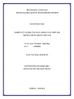 Luận văn thạc sĩ UEH nghiên cứu về hiệu ứng ngày trong tuần trên TTCK việt nam , luận văn thạc sĩ 