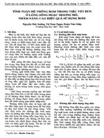 Tính toán hệ thống bơm trong việc vét bùn ở lòng sông hoặc moong mỏ, nhằm nâng cao hiệu quả sử dụng bơm 
