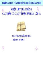 Bài giảng Đại số lớp 6: Lũy thừa với số mũ tự nhiên