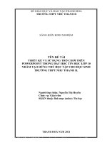 (SKKN HAY NHẤT) thiết kế và sử dụng trò chơi trên powerpoint trong dạy học tin học lớp 10 nhằm tạo hứng thú học tập cho học sinh trường THPT như thanh II  