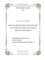 (SKKN HAY NHẤT) một số giải pháp giúp học sinh trường THPT nga sơn phát huy tính tự giác, tích cực trong học môn GDQP AN 