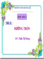 Bài giảng Hình học lớp 6 - Tiết 25: Đường tròn