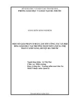 (SKKN HAY NHẤT) một số giải pháp cơ bản làm tốt công tác xã hội hoá giáo dục ở trường mầm non lâm xa thị trấn cành nàng, huyện bá thước 