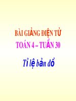Bài giảng Toán lớp 4: Tỉ lệ bản đồ