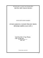 (SKKN HAY NHẤT) sử dụng khoảng cách để tính góc trong hình học không gian lớp 11 
