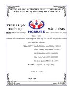 Đề tài quan điểm triết học mác lênin về thực tiễn, nhận thức và vai trò của thực tiễn với nhận thức  vận dụng quan điểm này vào việc đổi mới giáo dục và đào tạo ở việt nam hiện nay  