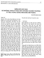 Biến đổi khi hậu và những thách thức đối với bảo vệ môi trường ở tiểu vùng sông mekong mở rộng 