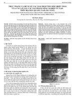 Thực trạng và đề xuất các giải pháp thu hồi nhiệt thải của các lò nấu các sản phẩm nông nghiệp từ gạo trên địa bàn Quảng Nam, Đà Nẵng
