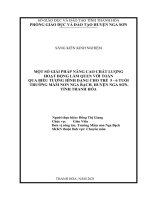 (SKKN HAY NHẤT) một số giải pháp nâng cao chất lượng hoạt động làm quen với toán qua biểu tượng hình dạng cho trẻ 5 6 tuổi trường mầm non nga bạch 