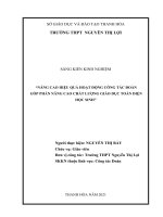 (SKKN HAY NHẤT) nâng cao hiệu quả hoạt động công tác đoàn góp phần nâng cao chất lượng giáo dục toàn diện học sinh 
