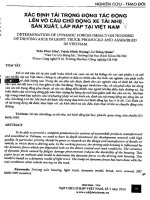 Xác định tải trọng động tác động lên vỏ cầu chủ động xe tải nhẹ sản xuất, lắp ráp tại việt nam 