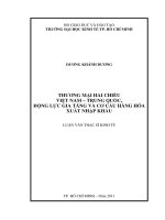 Luận văn thạc sĩ UEH thương mại hai chiều việt nam   trung quốc động lực gia tăng và cơ cấu hàng hóa xuất nhập khẩu 