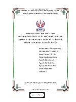 QUAN điểm về QUY LUẬT PHỦ ĐỊNH của PHỦ ĐỊNH và vận DỤNG QUY LUẬT này vào QUÁ TRÌNH TIẾN hóa của LOÀI NGƯỜI 