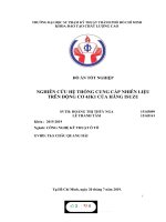 ĐỒ án tốt NGHIỆP NGHIÊN cứu hệ THỐNG CUNG cấp NHIÊN LIỆU TRÊN ĐỘNG cơ 4JK1 của HÃNG ISUZU 