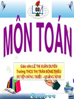 Bài giảng Hình học lớp 7: Các trường hợp bằng nhau của tam giác vuông