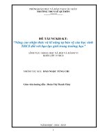 Sáng kiến kinh nghiệm, SKKN Nâng cao nhận thức và kĩ năng tự bảo vệ của học sinh THCS đối với bạo lực giới trong trường học