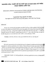Nghiên cứu, thiết kế và chết tạo lò khí hóa vỏ trấu hoạt động liên tục 