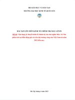 Vận dụng lý thuyết kinh tế chinh trị của chủ nghĩa mác  lê nin phân tích sự biến động giá cả trên thị trường vàng của việt nam từ năm 2021 đến nay 