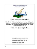 Sáng kiến kinh nghiệm THPT: Một số giải pháp tăng số lượng, chất lượng học sinh THPT được kết nạp vào Đảng Cộng sản Việt Nam góp phần nâng cao chất lượng giáo dục toàn diện học