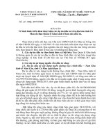 BÁO CÁO Về tình hình triển khai thực hiện các dự án đầu tư trên địa bàn tỉnh Cà Mau do Ban Quản lý Khu kinh tế làm chủ đầu tư
