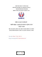 TIỂU LUẬN đề tài ĐẢNG CỘNG sản VIỆT NAM RA đời và CƯƠNG LĨNH CHÍNH TRỊ đầu TIÊN của ĐẢNG (THÁNG 2 1930) 