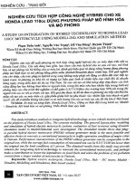 Nghiên cứu tích hợp công nghệ hybird cho xe honda lead 110cc dùng phương pháp mô hình hóa và mô phỏng 