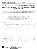 Nghiên cứu đánh giá hệ thống thiết bị thử nghiệm mòn vít me   đai ốc bi trong điều kiện môi trường TCVN 7699 2 30 