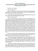 BÁO CÁO THAM LUẬN Về hiệu quả thực hiện ủy thác cho vay giữa Ngân Hàng chính sách xã hội và Hội Nông Dân huyện Chơn Thành