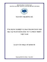 Luận văn thạc sĩ UEH ứng dụng nghiệp vụ bao thanh toán nội địa tại ngân hàng đầu tư và phát triển việt nam 