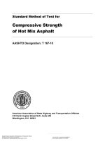 AASHTO t167 10 standard method of test for compressive strength of hot mix asphalt 