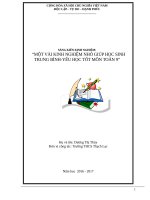 Sáng kiến kinh nghiệm, SKKN MỘT VÀI KINH NGHIỆM NHỎ GIÚP HỌC SINH TRUNG BÌNHYẾU HỌC TỐT MÔN TOÁN 9