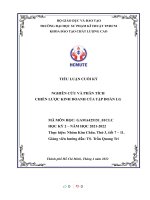 TIỂU LUẬN CUỐI kỳ NGHIÊN cứu và PHÂN TÍCH CHIẾN lược KINH DOANH của tập đoàn LG 