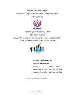 TIỂU LUẬN CUỐI kì đề tài PHÂN TÍCH THỰC TRẠNG CÔNG tác HOẠCH ĐỊNH CHIẾN lược KINH DOANH của tập đoàn VINGROUP 