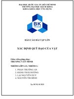 BÁO CÁO BÀI TẬP LỚN XÁC ĐỊNH QUỸ ĐẠO CỦA VẬT