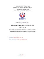 TIỂU LUẬN đề tài ĐẢNG CỘNG sản VIỆT NAM RA đời và CƯƠNG LĨNH CHÍNH TRỊ đầu TIÊN của ĐẢNG (THÁNG 2 1930) 
