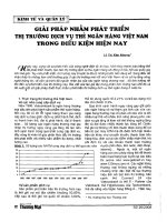 Giải pháp nhằm phát triển thị trường dịch vụ thẻ ngân hàng việt nam trong điều kiện hiện nay 