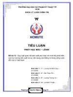 Quy luật quan hệ sản xuất phù hợp với trình độ phát triển của lực lượng sản xuất và sự vận dụng của đảng ta trong công cuộc đổi mới ở việt nam 