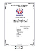 THUYẾT TRÌNH về HONDA VIỆT NAM 