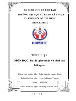 TIỂU LUẬN môn học đại lý giao nhận và khai báo hải quan sản phẩm chổi lau nhà, túm và búi đã làm sẵn để làm chổi hoặc bàn chải 