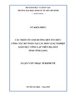 Luận văn thạc sĩ UEH các nhân tố ảnh hưởng đến tổ chức công tác kế toán tại các đơn vị sự nghiệp giáo dục công lập trên địa bàn tỉnh vĩnh long 