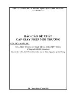CÔNG TY CỔ PHẦN ĐẦU TƯ THƯƠNG MẠI VÀ DỊCH VỤ XNK THỦY ANH  BÁO CÁO ĐỀ XUẤT CẤP GIẤY PHÉP MÔI TRƯỜNG CỦA DỰ ÁN ĐẦU TƯ: NHÀ MÁY SẢN XUẤT HẠT NHỰA