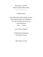Luận văn thạc sĩ UEH hoàn thiện thủ tục phân tích để vận dụng trong kiểm toán báo cáo tài chính của các công ty kiểm toán tại việt nam 